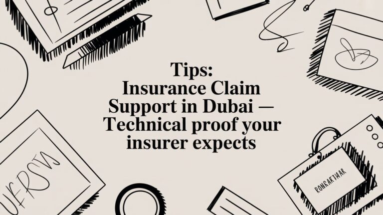 Tips: insurance claim support in dubai — technical proof your insurer expects