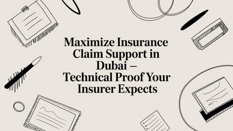 Maximize insurance claim support in dubai — technical proof your insurer expects